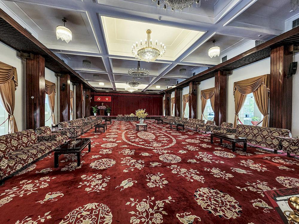 Inside the palace, visitors discover preserved historic rooms